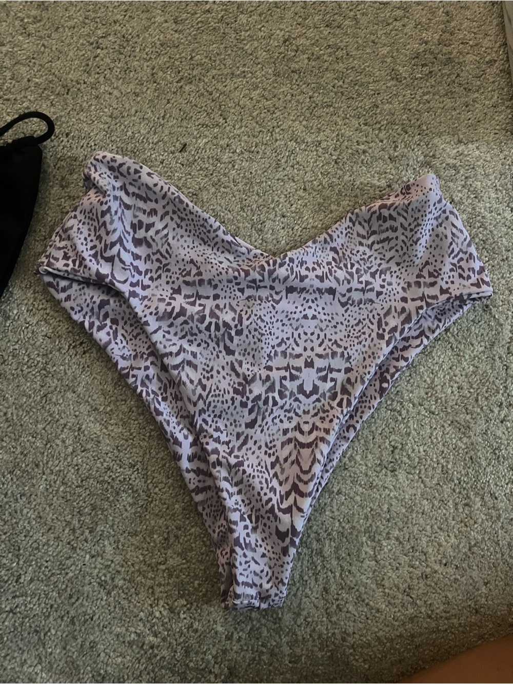 Skatie Lavender and Purple Animal Print Bikini Bottoms